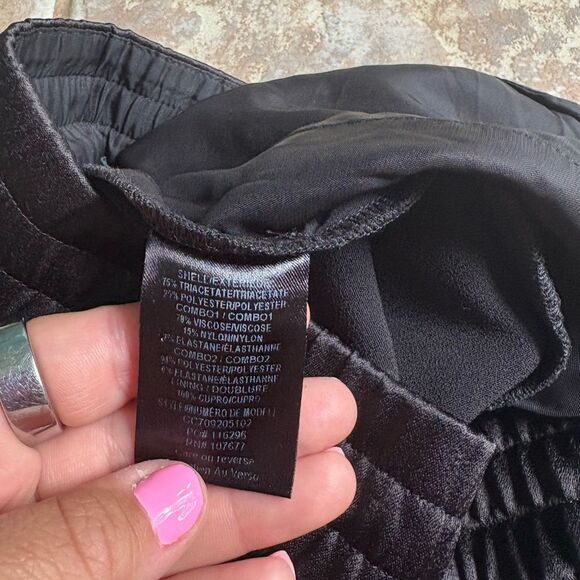 Alice + Olivia Black Track Pants with Side Buttons - Picture 5 of 6